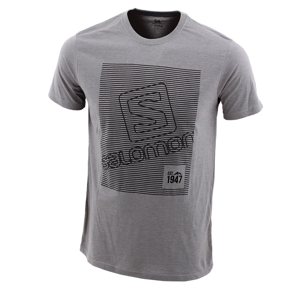 Camisetas Salomon Hombre Gris - Salomon Argentina FINELINE SS M,358246-HVI